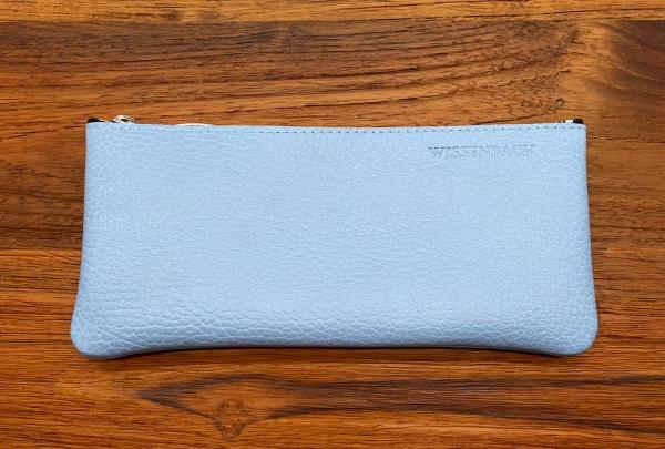 Leder Mäppchen Ianis taubenblau